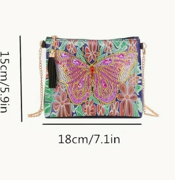 Diamond Painting Handtasche Schmetterling